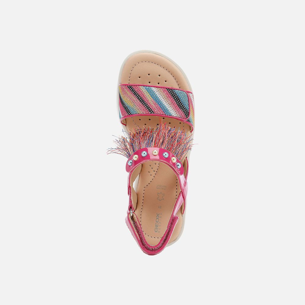 Geox Sandals Pink Coralie - Geox Girls Shoes - YQHWGV914